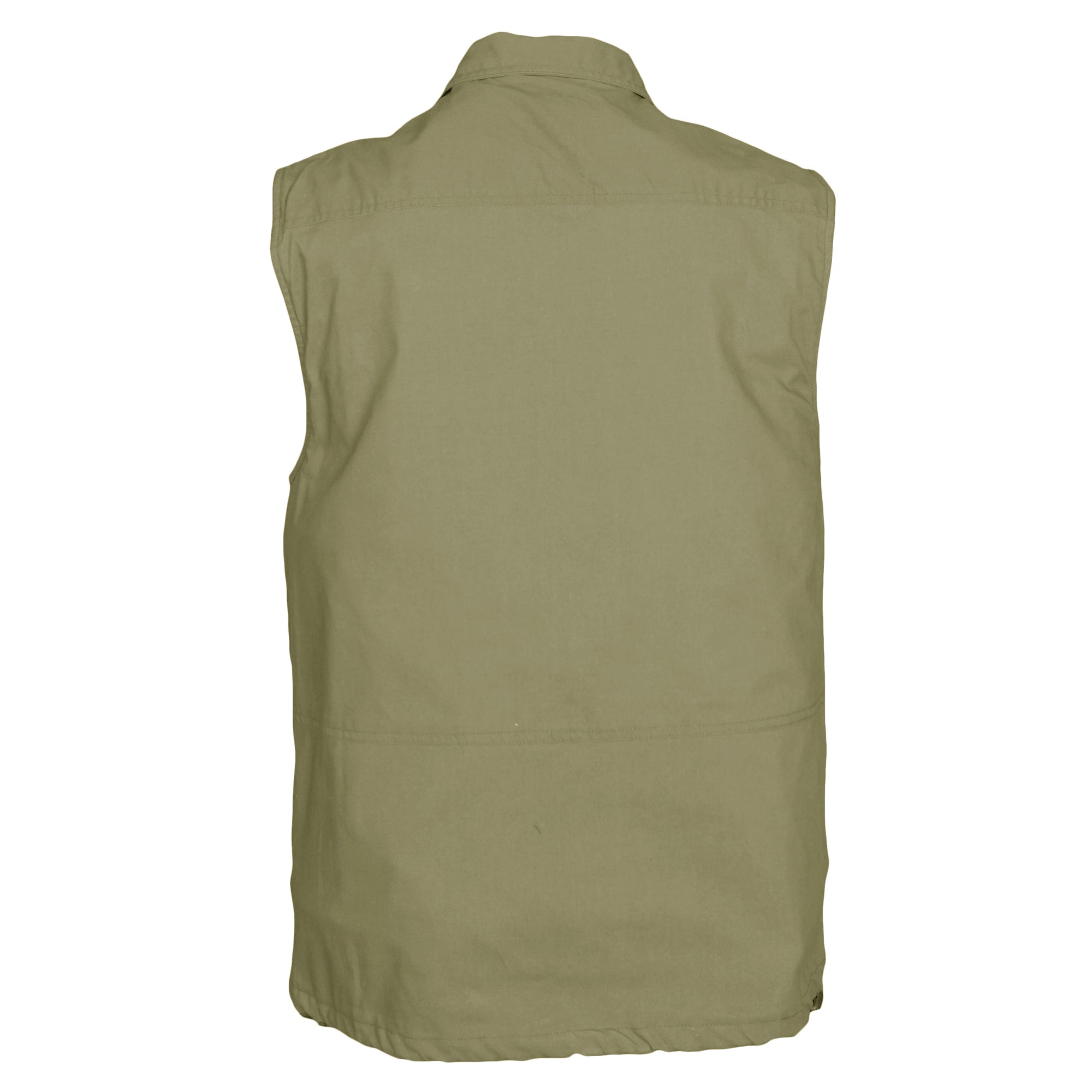 Safari Travel Vest for Men Collar with Zipper and Buttoned Front Ten ...