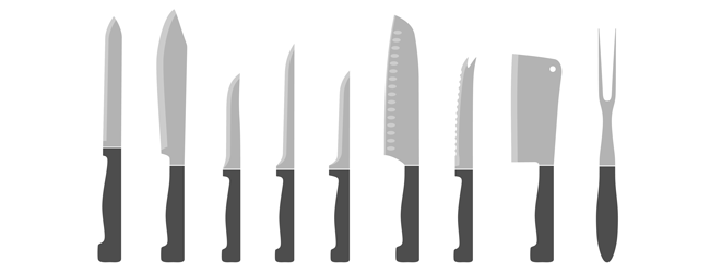 Types Chefs Knives German French Japanese Stock Vector (Royalty Free)  1089728864