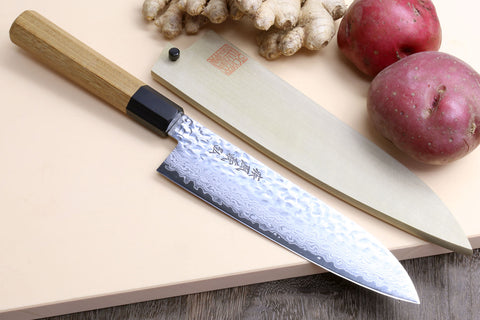 Yoshihiro VG-1 Gold Stainless Steel Petty Japanese Utility Knife Ambro –  Yoshihiro Cutlery