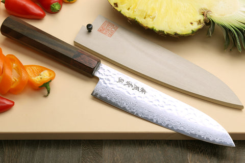 Yoshihiro VG-10 Gold Stainless Steel Gyuto Japanese Chefs Knife 8.25 –  Yoshihiro Cutlery