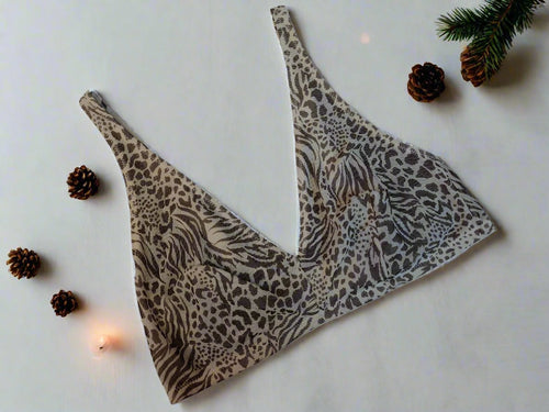 Jessica Bralette Leopard Print Mesh