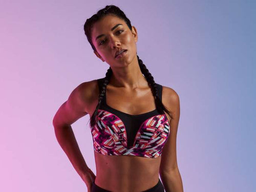 Panache Wired Sports Bra - Teal/Lime Mix