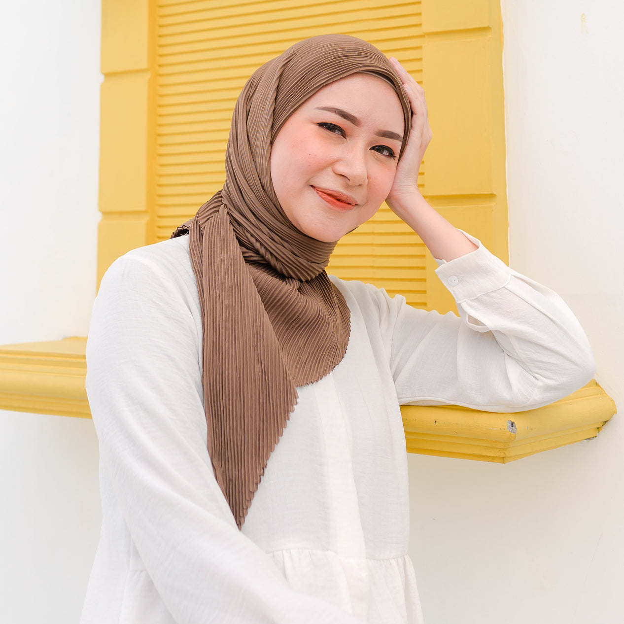 Haraa Pleats Square (Segiempat Voal Plisket) Military – Lozy