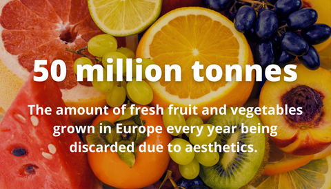 50 million tonnes of fresh fruit and vegetables grown in Europe every year are discarded based on aesthetics