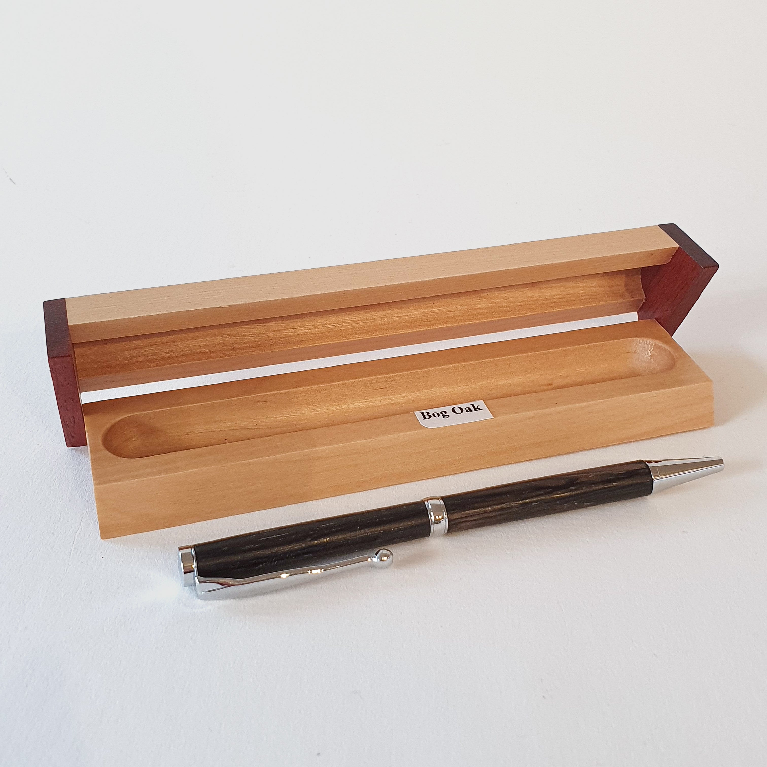 Wood Triangular Pen Box