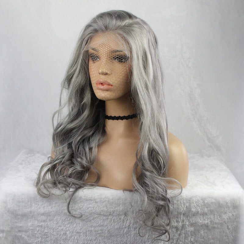 lace frontal ombre grey