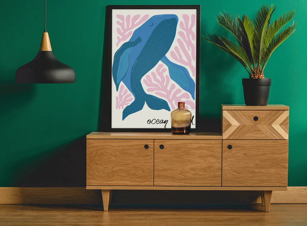 poster ballenas ocean mood