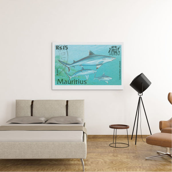 Shark Stamp Poster Carcharhinus Wheeleri