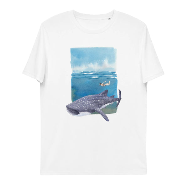 Camiseta de buceo con tiburón ballena