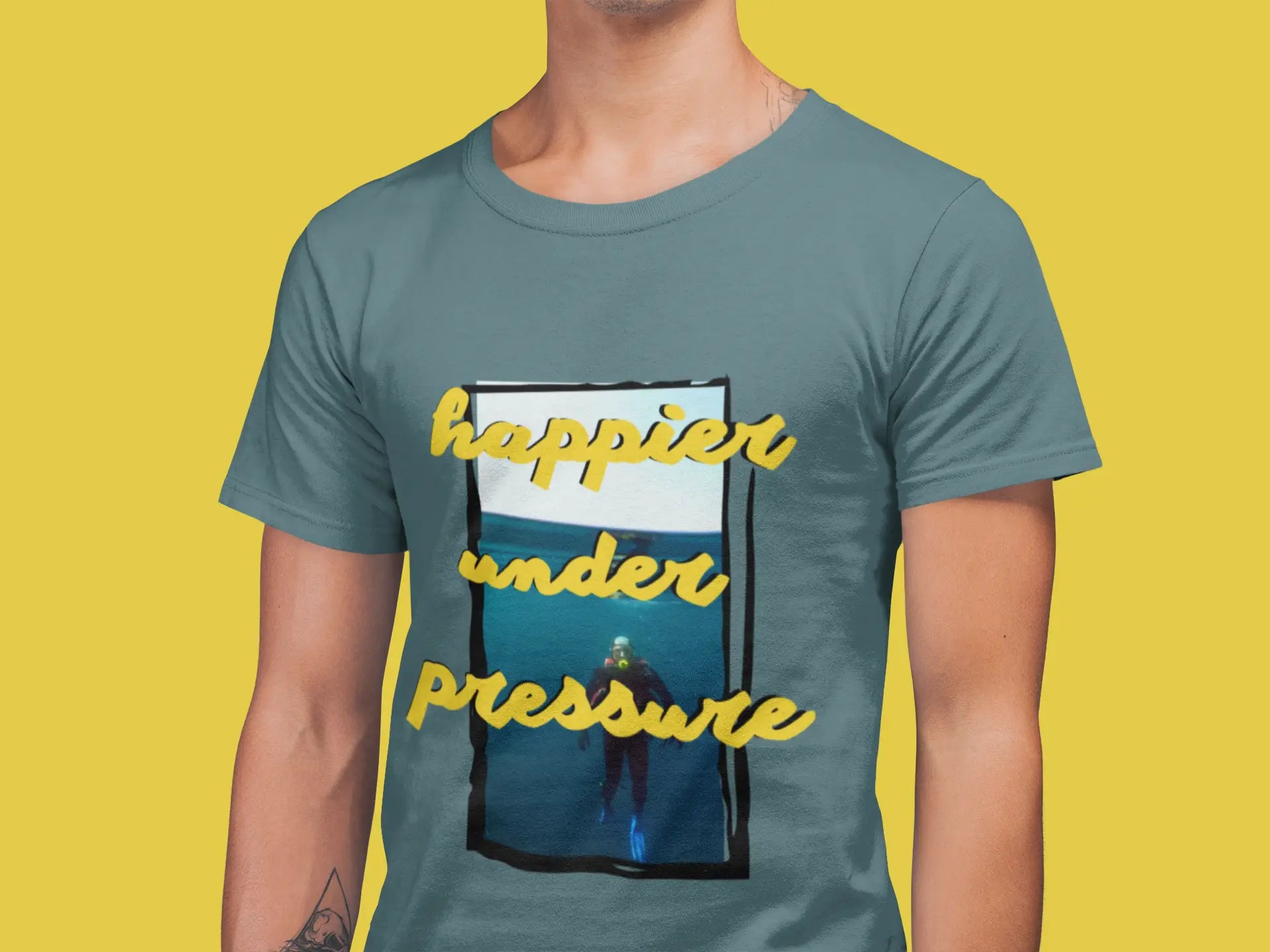 t-shirt for divers happier under pressure