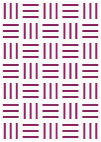 Bar Code quilt pattern by Penny Spool Quilts - mockup in berry on white