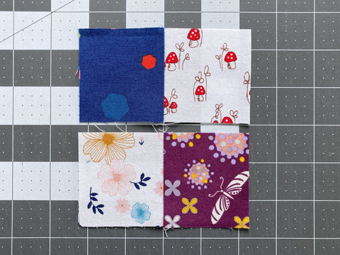 Confetti Quilt Tutorial - Making a Four Patch Block - Penny Spool Quilts