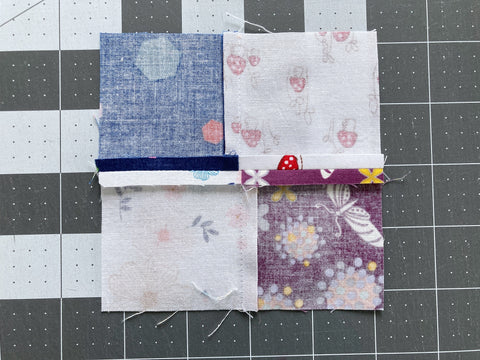 Confetti Quilt Tutorial - Making a Four Patch Block - Penny Spool Quilts