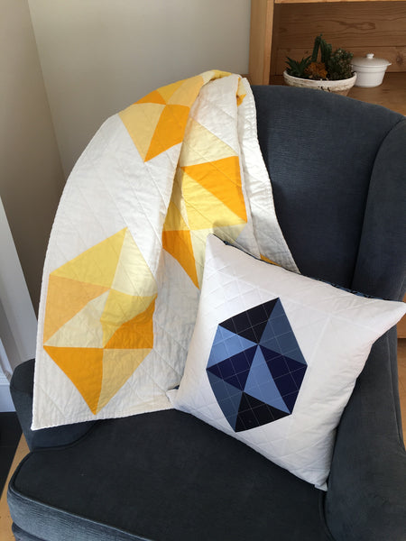 Facets quilt_pillow_Monika Henry_Penny Spool Quilts_