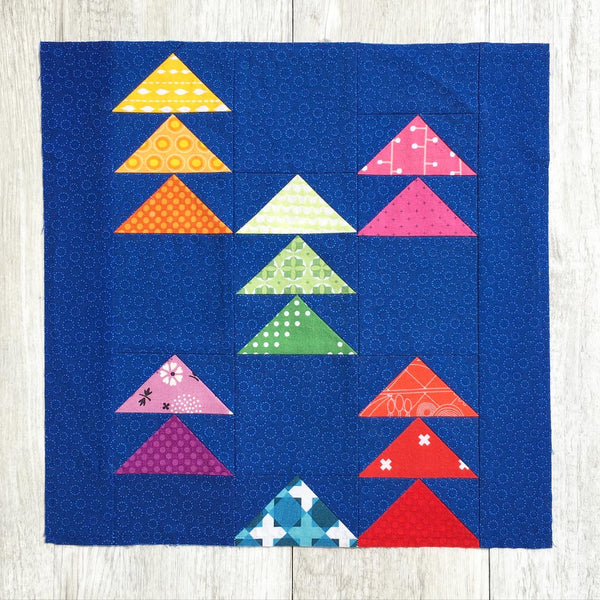 Mini Flocks FPP quilt block pattern by Penny Spool Quilts