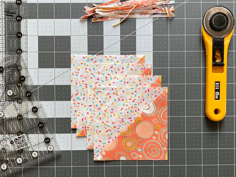 How to use the 1/4 inch ruler to make a HST block, Quilting