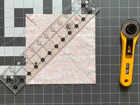 half square triangles four at a time tutorial - Penny Spool Quilts