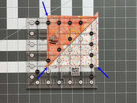 How to use the 1/4 inch ruler to make a HST block, Quilting