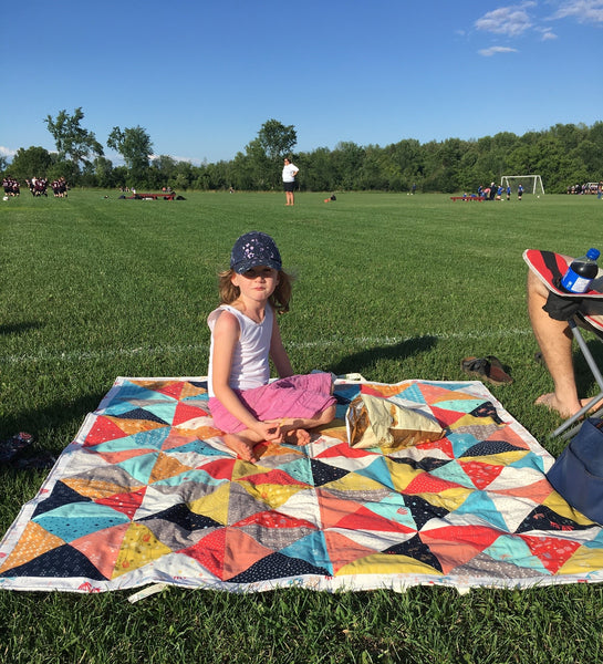 how to waterproof a quilt, tutorial by penny spool quilts