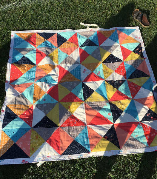 how to waterproof a quilt, tutorial by penny spool quilts