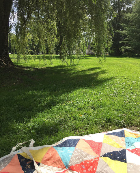 how to waterproof a quilt, tutorial by penny spool quilts