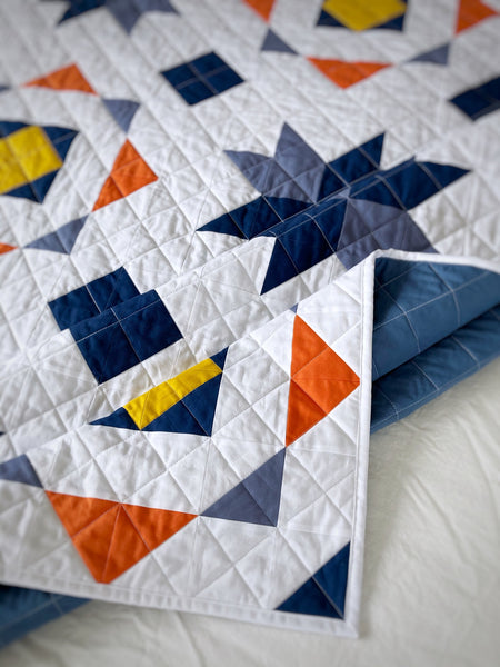 Block Adventures modern quilt pattern in Make Modern Magazine issue 40, by Katy Devlin and Monika Henry