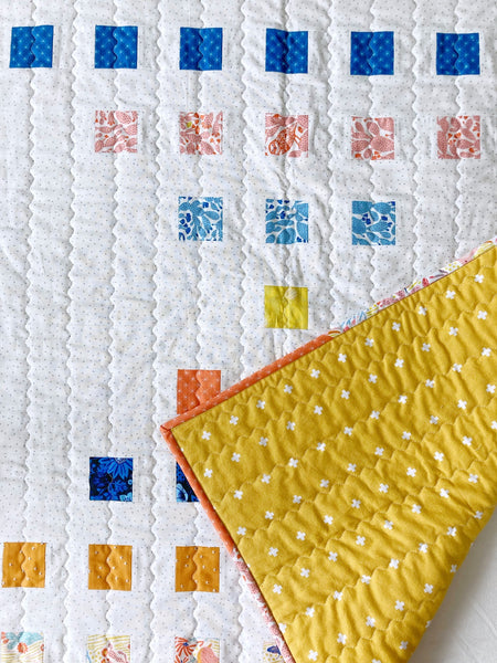 Staccato Quilt - Modern Quilt Pattern by Monika Henry of Penny Spool Quilts - Figo Prickly Pear Baby Quilt