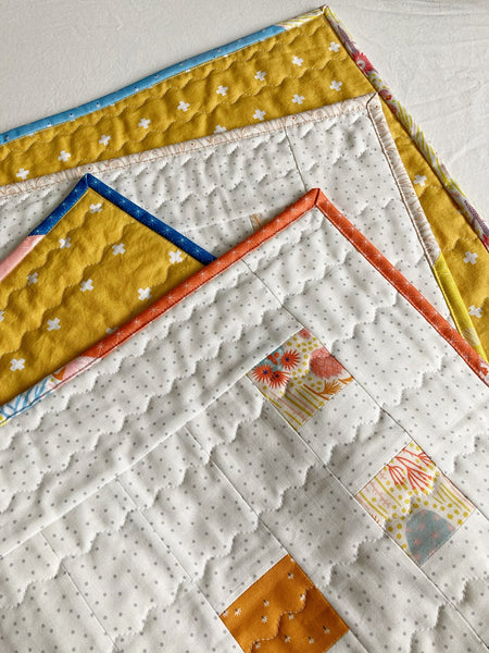 Staccato Quilt - Modern Quilt Pattern by Monika Henry of Penny Spool Quilts - Figo Prickly Pear Baby Quilt