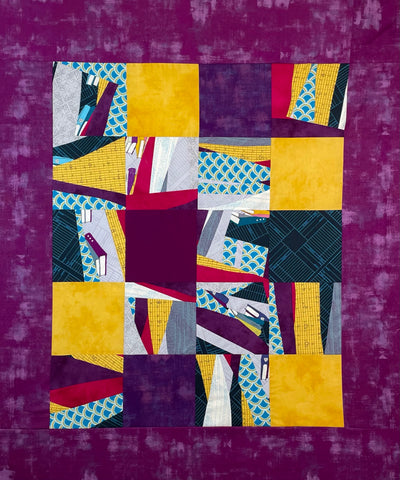 finishes scrappy quilt top by Carole Lyles Shaw
