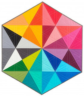Prismatic Medallion quilt pattern - rainbow roundup at Penny Spool Quilts