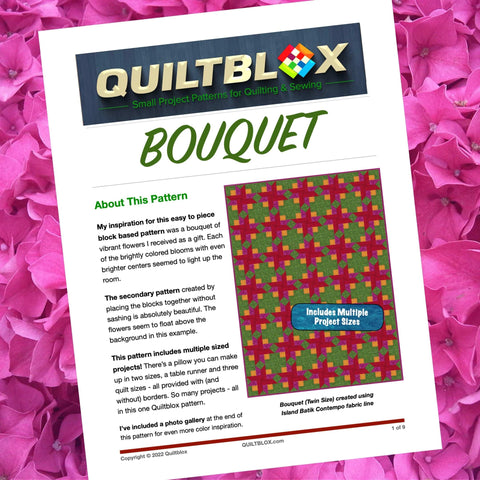 Bouquet quilt pattern - Deb