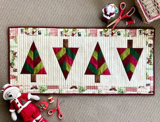 Festive Forest FPP Table Runner Pattern by Penny Spool Quilts - Tester Quilts