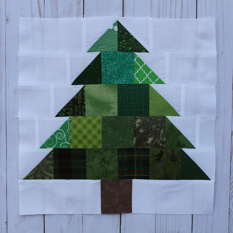 Scrappy Christmas Tree tutorial - quick scrappy quilted gifts to make