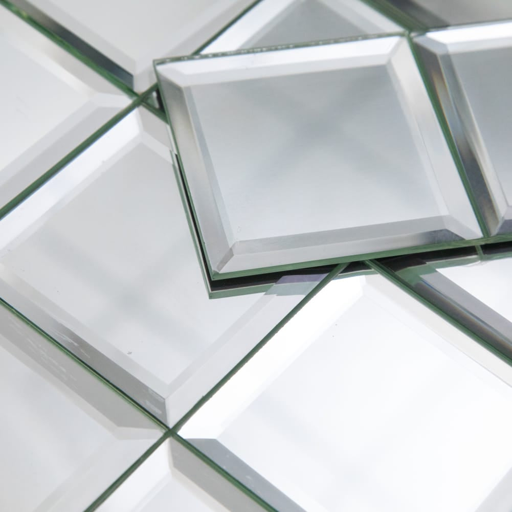 square glass mirror tiles