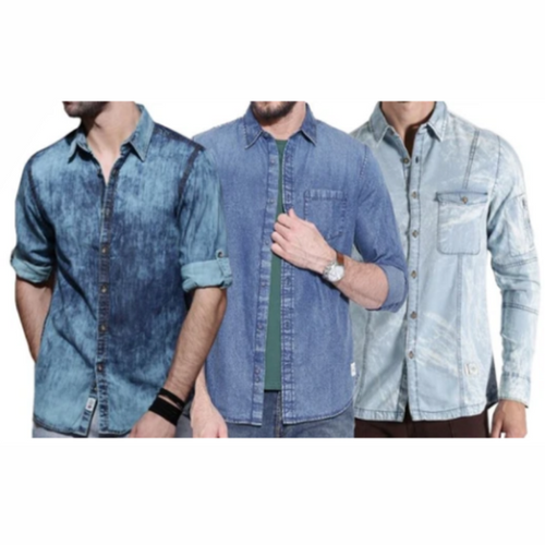 denim stylish solid comfortable shirts