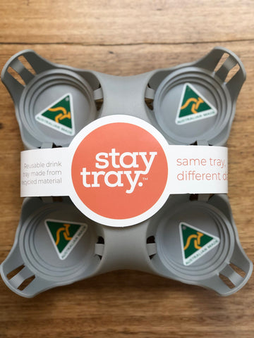 Stay tray Silver Fox Reusable Drinks Tray Made In Australia