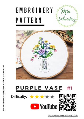 Embroidery Pattern, Brazilian Rose, PDF Instant Download + Video Tutorial