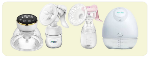 Examples of existing breast pumps (mechanical, electric)