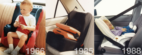 Old car seats from the 60s and 80s