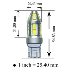 Golden Yellow T10 , T20 (7443) , 1156 (BA15S) LED 2835 SMD Automotive  Motorcycle Light Bulb For Turn Signal DRL Interior Light
