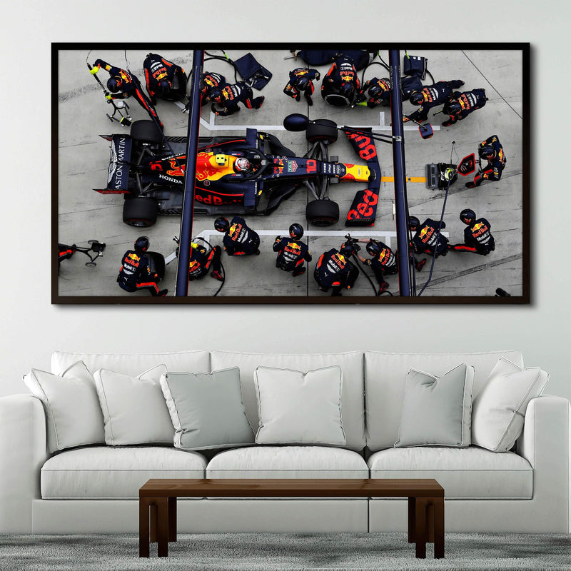 F1 Poster Red Bull Framed Canvas Wall Art Print Canvas4Walls