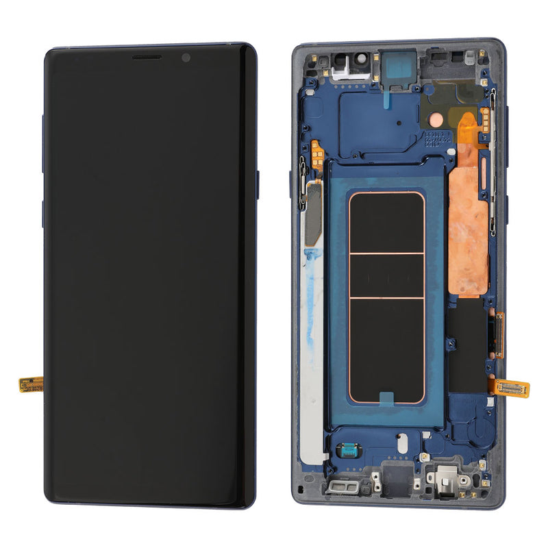 Samsung Galaxy Note 9 OLED Screen Assembly Replacement With Frame (Refurbished) (Ocean Blue Frame)