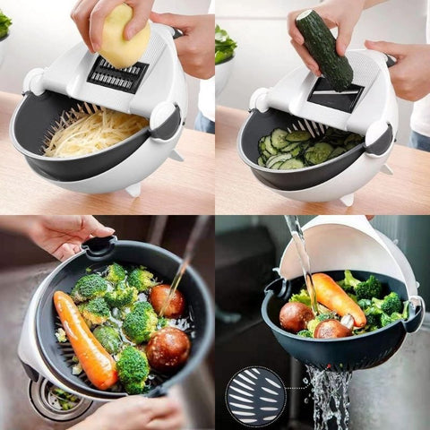 Coupe-légumes multifonctionnelle Magic Rotate avec panier de vidange  manuelle