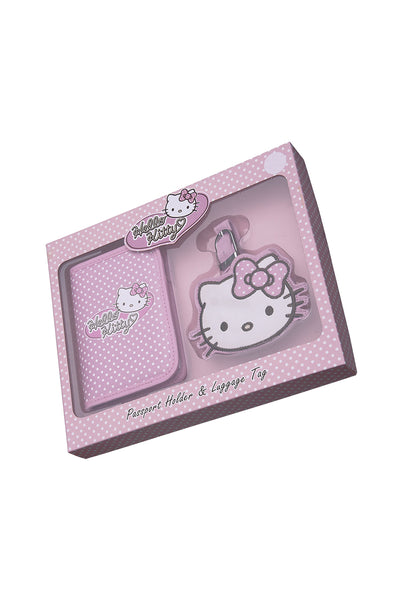 Hello Kitty Pink Passport Holder and Luggage Tag Set With Gift Box 3