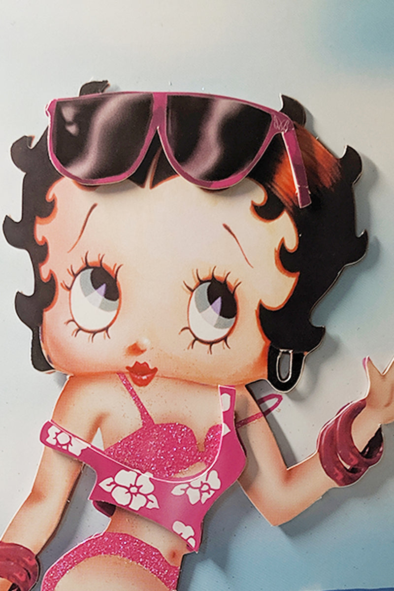 Betty Boop Beach Babe Decoupage Blank Greetings Card (3D)