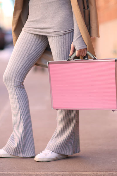 Mezzi Womens Designer Executive Luxslim Aluminium Metal 17 Laptop Business travel Slim Briefcase Attaché case, 0