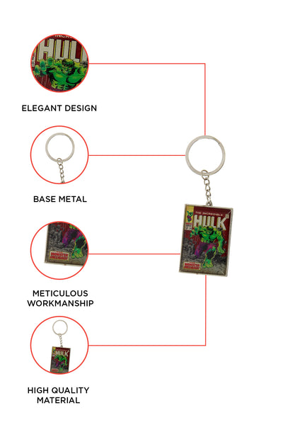 Marvel Comic Close Up Hulk Metal Key Ring 1