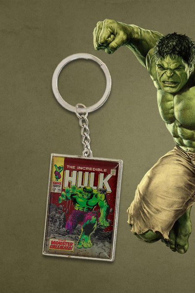 Marvel Comic Close Up Hulk Metal Key Ring 5