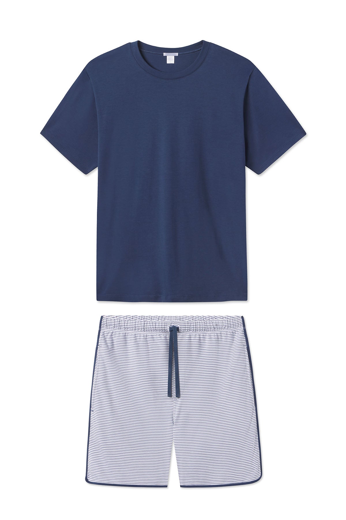 LAKE | Men | Pima Cotton Pajamas | Classic Navy Pajama Shorts Set