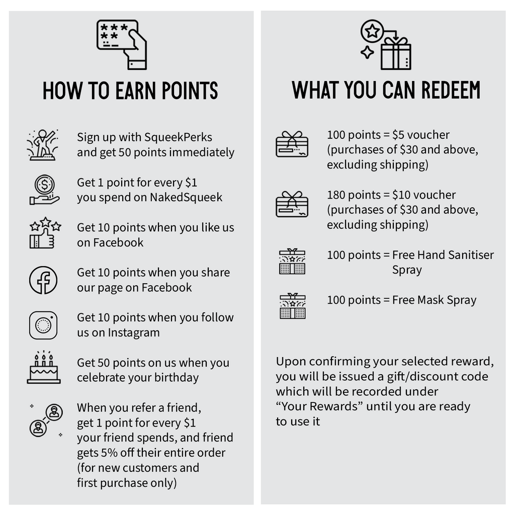 SqueekPerks Info - Earn & Redeem